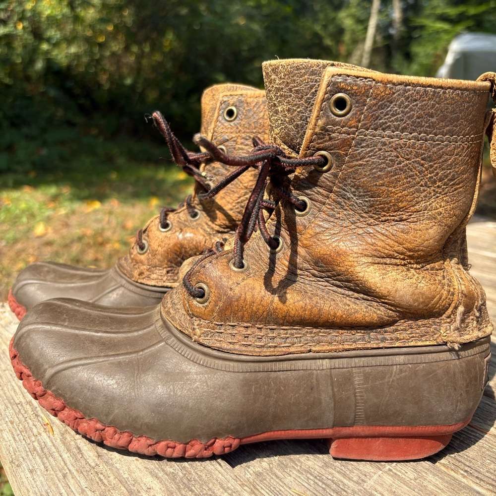 Women’s Brown and Tan Duck Boots